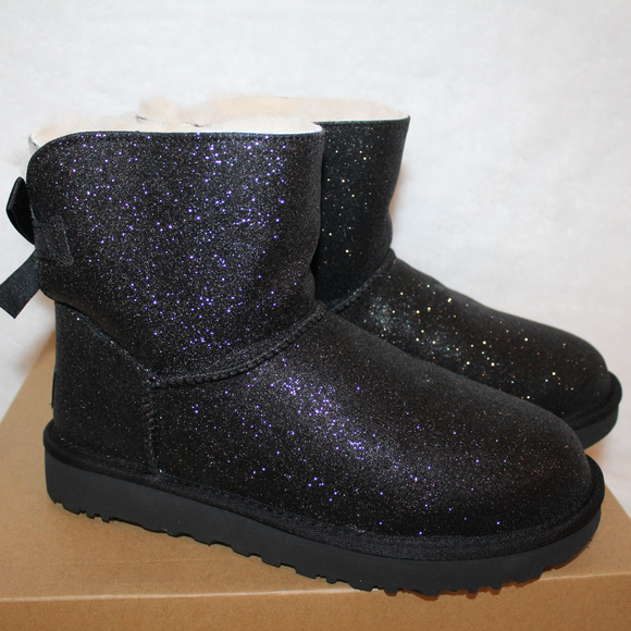 UGG MINI BAILEY BOW SPARKLE BOOTS NEW! - Picture 3 of 8